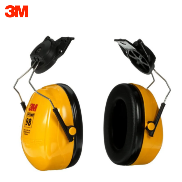 3M Peltor Optime 98 H9P3E Yellow Earmuff For Helmet