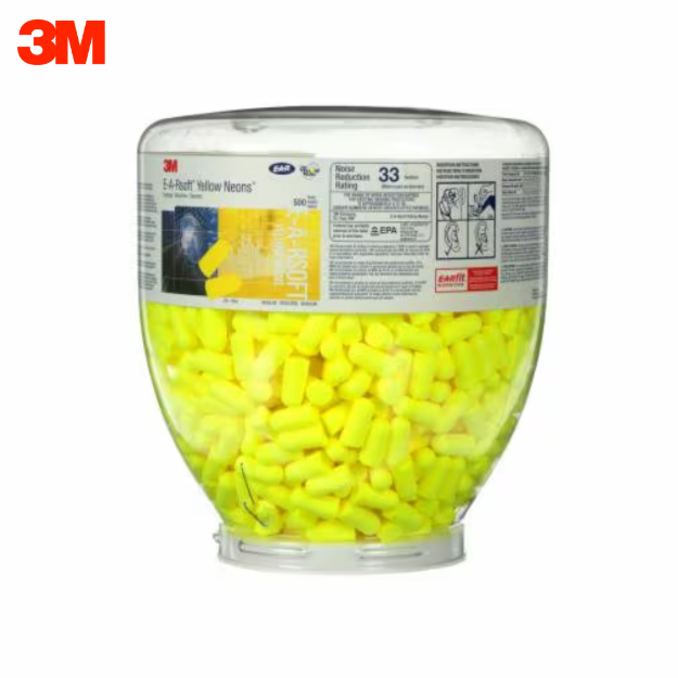 3M 391-1004 E-A-R Soft Yellow Neons Uncorded One Touch Refill Earplugs 