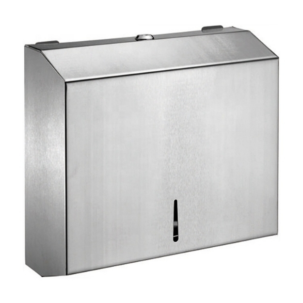 Lockable Wall-Mounted Stainless Steel Tissue Box Dispenser