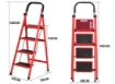 High Quality Carbon Steel Folding Step Ladder with Anti Slip Rubber Pads