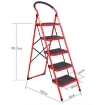 High Quality Carbon Steel Folding Step Ladder with Anti Slip Rubber Pads