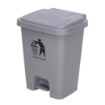 Grey Push Lid 15L Plastic Dustbin for Home & Office