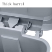 Grey Push Lid 15L Plastic Dustbin for Home & Office