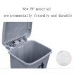 Grey Push Lid 15L Plastic Dustbin for Home & Office