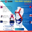 THUNDER HS-5226 3-D Point Safety Harness for Construction