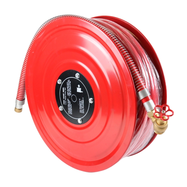 Fixed Wall Mounted Fire Hose Reel 30M 1 Inch Manual Swing Type Commercial and Residential Fire Safety System