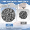 Stainless Steel Dish-Washing Scrubber Sponge – Heavy-Duty Kitchen Scouring Pad