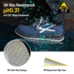 Safetoe L-7328 Blue S1P SRC PS FO ESD Slip Resistant Low Ankle Metal Free Safety Shoes