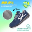 Safetoe L-7328 Blue S1P SRC PS FO ESD Slip Resistant Low Ankle Metal Free Safety Shoes