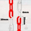 Red & White Traffic Warning Plastic Chain