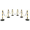 Yellow & Black Traffic Warning Plastic Chain	