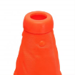 Folding Collapsible ABS Plastic Base Orange Grey Reflective Safety Traffic Cone With LED Light