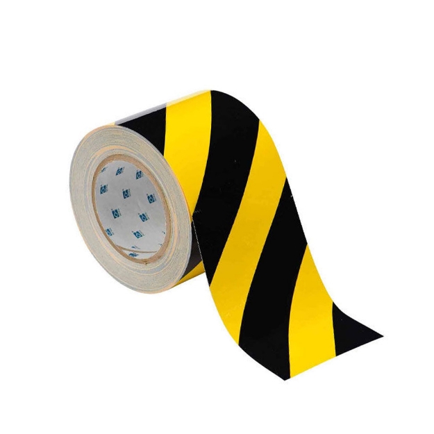 Reflective Adhesive Black And Yellow PVC Warning Tape