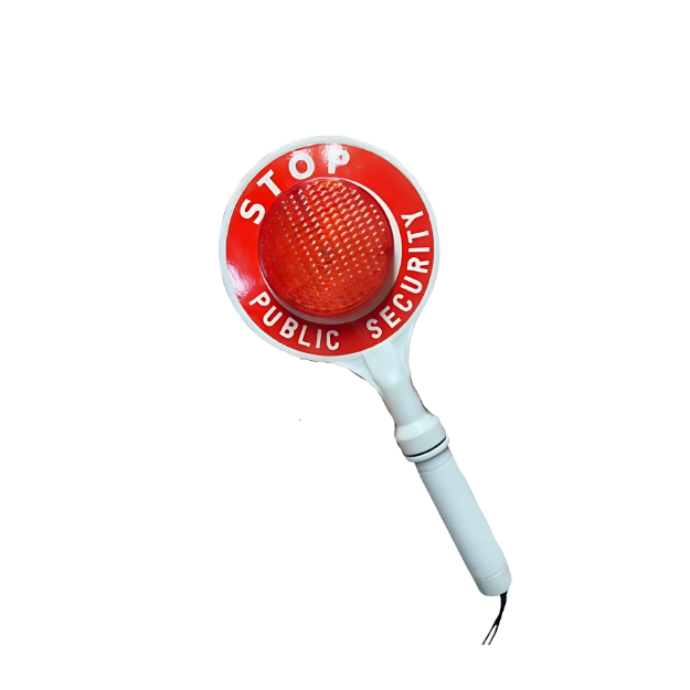 Portable WA1227 ABS Reflective Handheld LED Flashing Light Stop Signboard Traffic Safety