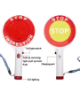 Portable WA1227 ABS Reflective Handheld LED Flashing Light Stop Signboard Traffic Safety