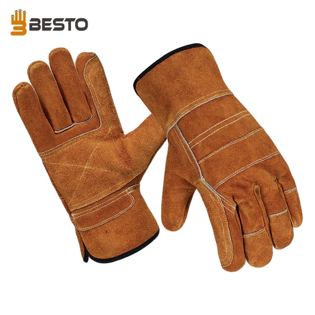 Besto 1001 Heavy Duty Double Palm Canadian Rigger Industrial Safety Leather Work Gloves		