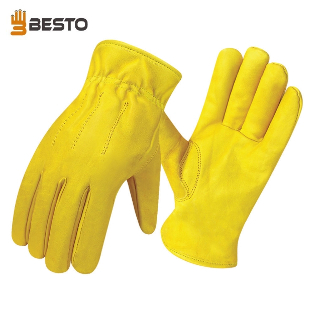 Besto 1011 Premium Cold Resistant Driving Safety Leather Work Gloves		