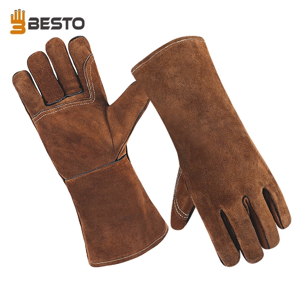 Besto 1025 Premium Mechanical & Abrasion Resistant Industrial Leather Welding Gloves		
