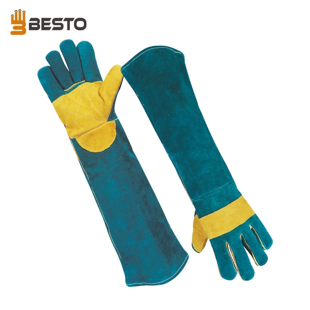 Besto 1027 Long Cuff Heat Resistant Industrial Leather Welding Gloves		