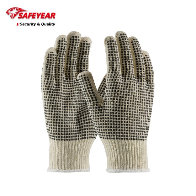 SAFEYEAR Double Side PVC Dotted Knit Cotton Work Gloves		