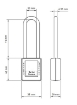 LOTO PL-G21 Temperature Resistance Stainless Steel Shackle Safety Pad Lock	