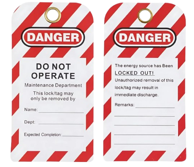 Lockout Tags Do Not Operate High Visibility PVC Safety Tags		
