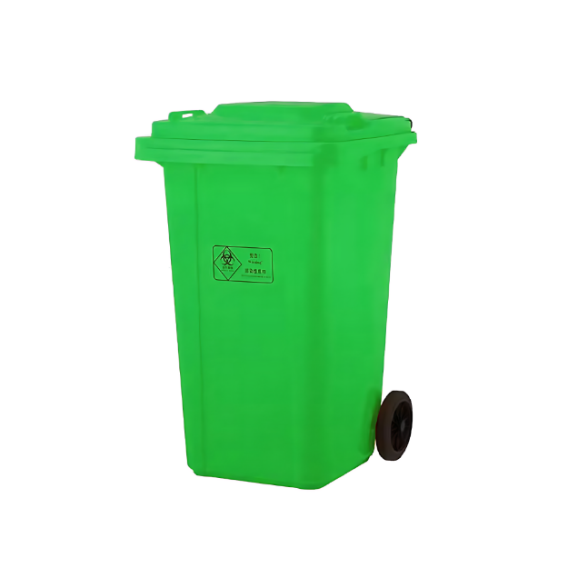 Green 240liter XDL 240U Plastic Waste Garbage Recycle Without Pedal Dustbin With Wheels		
