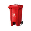 Industrial XDL-240U 240 Litre Plastic Green Large Garbage Dustbin With pedal and wheels