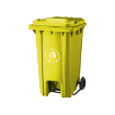 Industrial XDL-240U 240 Litre Plastic Green Large Garbage Dustbin With pedal and wheels