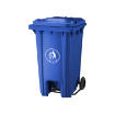 Industrial XDL-240U 240 Litre Plastic Green Large Garbage Dustbin With pedal and wheels