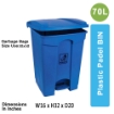 PPB 70 liter Plastic Pedal dustbin 