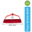 FB 085 FLOOR BROOM REFILL red, blue, green and yellow 