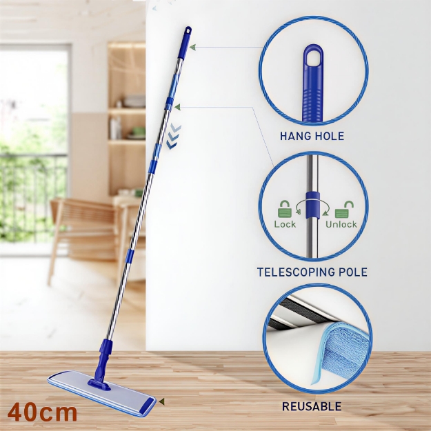 Microfiber Flat Mop 40 cm