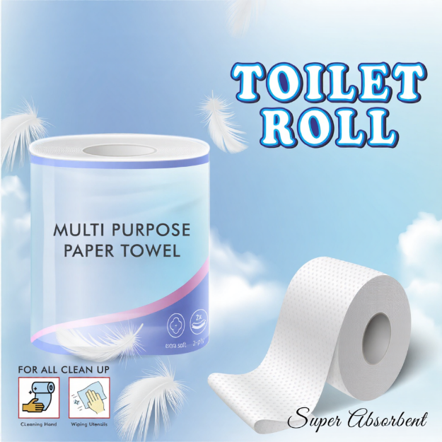 Picture of Soft Tissue Toilet Roll Bathroom and Washroom Use