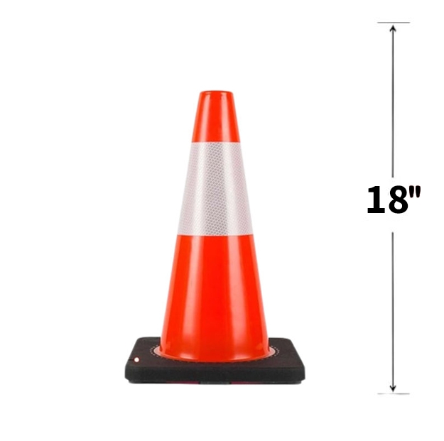 Reflective Road Safety PVC Rubber Base Traffic Cone		