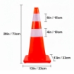 Road Safety PVC Waterproof Orange White Reflective Tape Pakistani Traffic Cone		