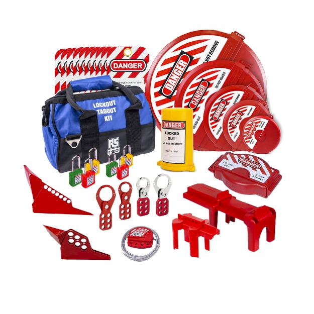 LOTO Complete Mechanical Safety Lockout Kit Multi Device Professional Set