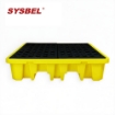 SYSBEL SPP104 2 Polyethylene 4 Drum Spill Containment Pallet Heavy Duty Chemical and Oil Drum Platform