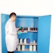 Picture of SYSBEL WA810450B blue 45 Gal 170 L Corrosive Liquid Safety Storage Cabinet FM And CE Approved
