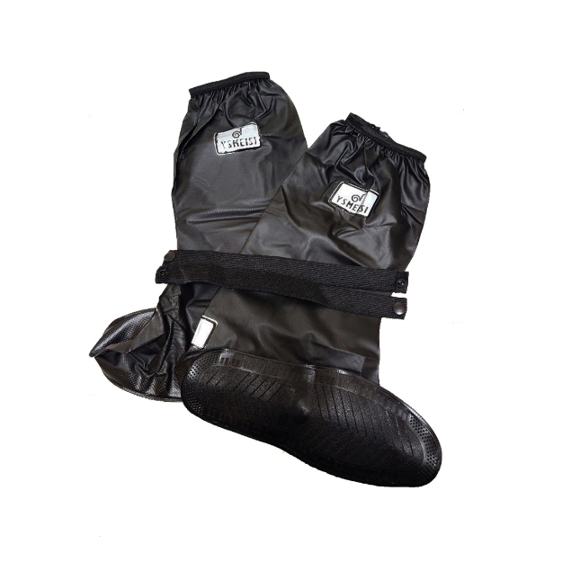 Black Shoe Covers Waterproof Silicone PVC Reusable Rain and Mud Shoe Covers		