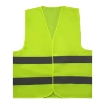 Reflective Safety Vest Green Polyester 60gsm With Double Grey Tape