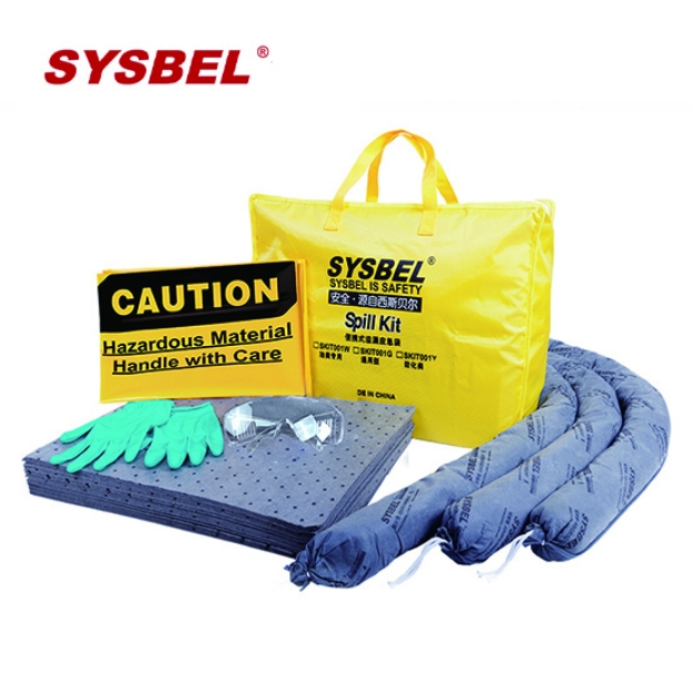 SYSBEL SKIT001G Universal Portable Spill Kit Bag 10 litres 15 litres and 20 litres