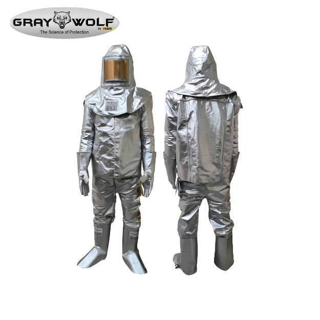 Gray Wolf Aluminized Clothing Molten Metal Heat Resistant Fireman Safety Suit