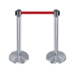 Retractable Queue Pole Crowd Control Barrier Stainless Steel Stanchion with Belt