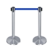 Retractable Queue Pole Crowd Control Barrier Stainless Steel Stanchion with Belt
