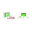 LX 750G R Emergency Exit Light Red and green UL Listed Exit Sign with Rechargeable Battery or Cell Backup