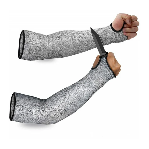Level 5 HPPE Cut Resistant Arm Sleeves Anti Cut Puncture Safety Protection