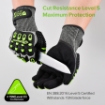 Safeyear TPR9004 Cut Level 5 Impact & Cut Resistant Nitrile Coated Mechanical Safety Work Gloves