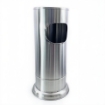 Outdoor 20 Liter Stainless Steel Rounded Standing Ashtray Dustbin 