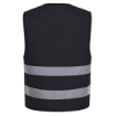 Reflective 120GSM Polyester Black Safety Vest